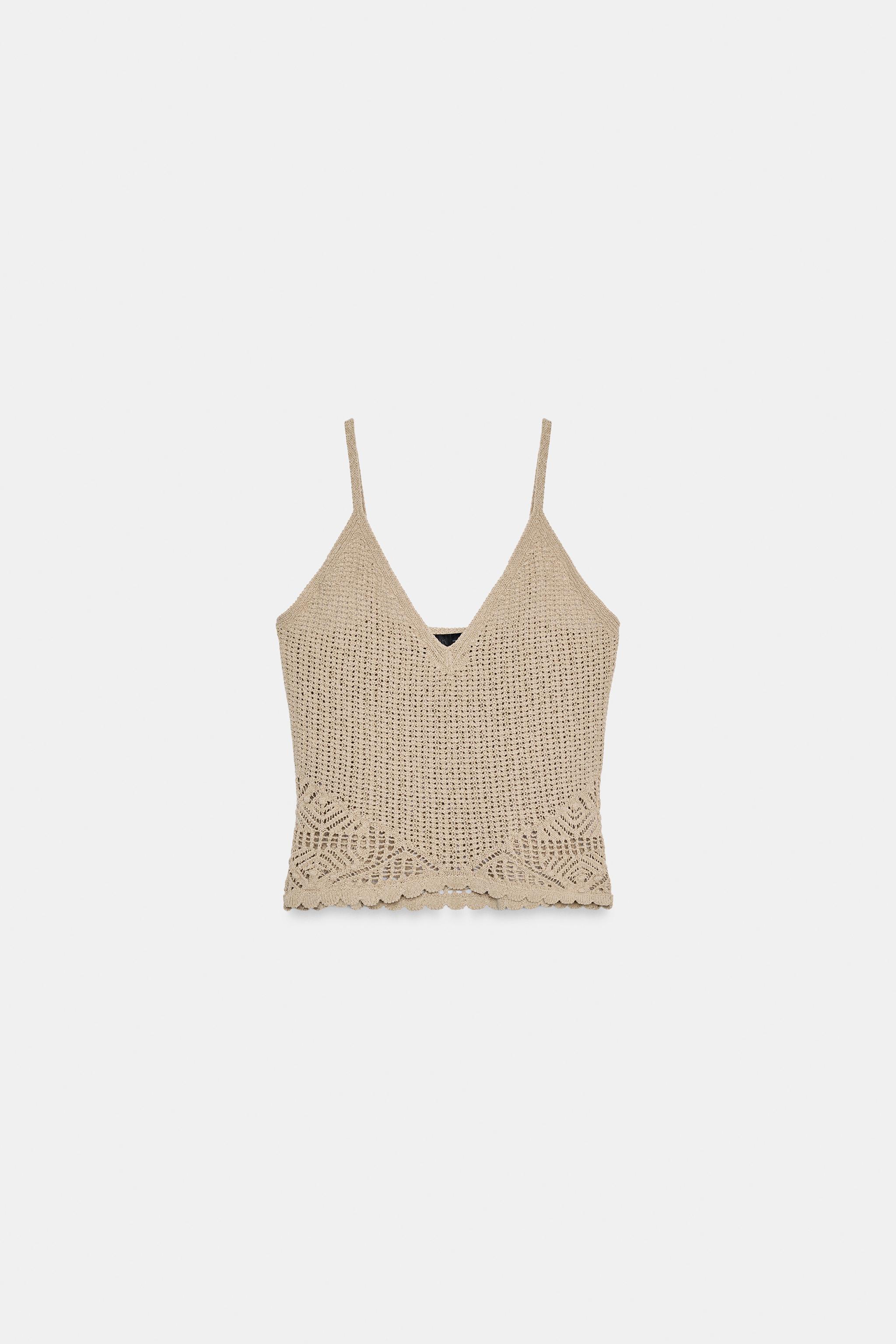 POINTELLE SPAGHETTI STRAP TOP